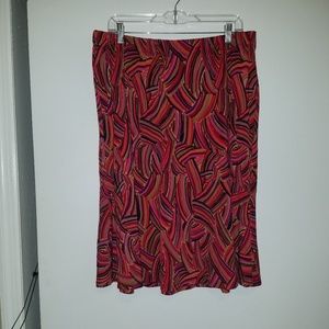 NWT CJ Banks 1X Elastic Waist Skirt